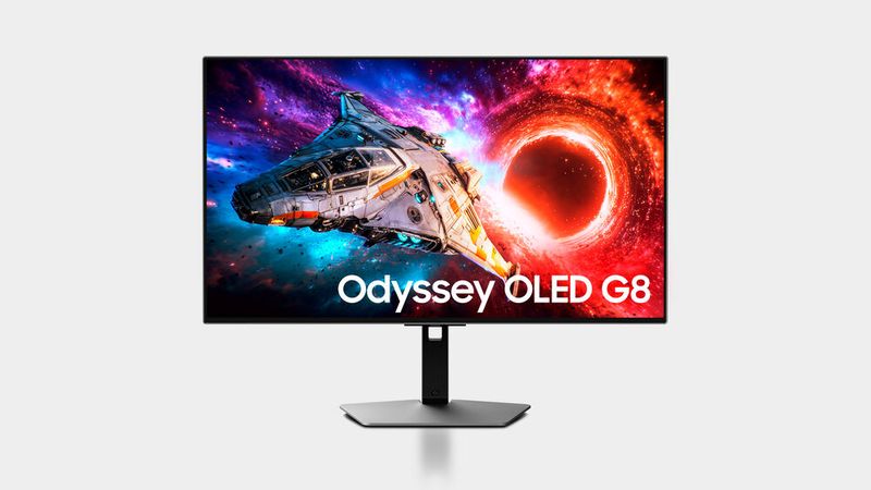 Der Odyssey OLED G8 (G80SH) ist ein 32-Zöller mit 4K-QD-OLED-Panel und bis zu 240 Hz Bildwiederholfrequenz. (Bild: Samsung)