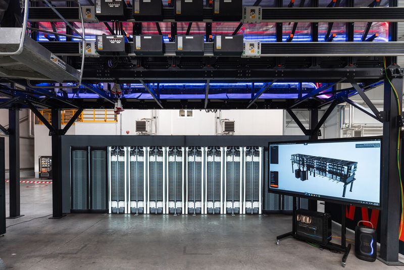Die Whitespace-Infrastruktur SmartRun, also der Bereich mit den Racks. Entwickelt vom Team in Kroatien, laut Ryan „first to market“. (Bild: Vertiv)