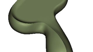 Finales 3D Flächenmodell in Geomagic Studio, fertig zum Export in Pro/ENGINEER zur Erweiterung mit Rippen, Bohrungen und Zusammenbau Elementen. (Bild: Force America/Geomagic)