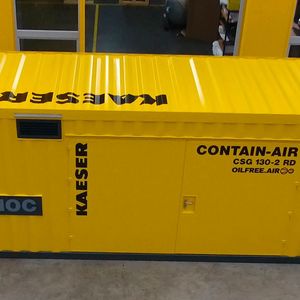 Liefert ölfrei verdichtete Druckluft und ist mobil: die Contain-Air-Druckluftstation.