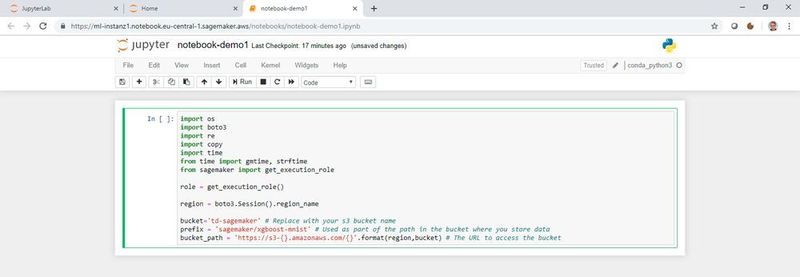 Bild 5: In Jupyter-Notebooks darf man nicht vergessen, die nebenstehende Zelle anschließend auch auszuführen (Run). (Drilling / AWS)