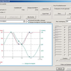 Bild 2: Ziehgeschwindigkeit und Motordrehzahl im Display der Pressensteuerung.