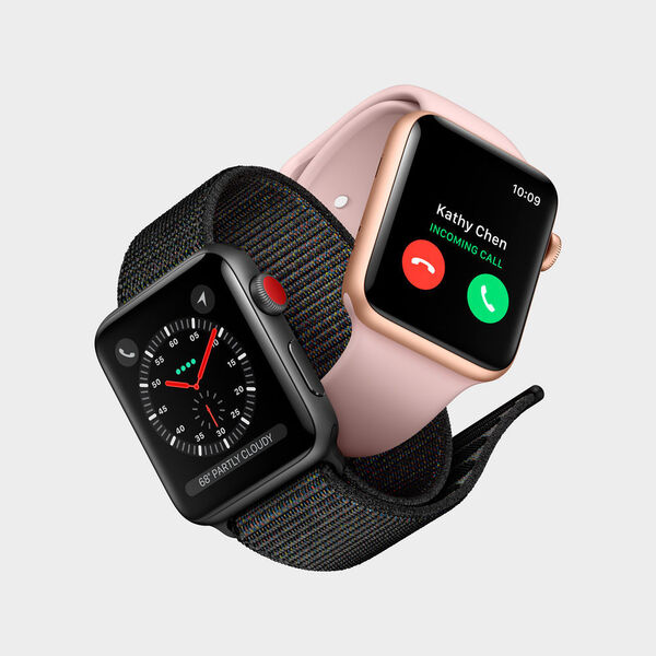 Die Apple Watch 3 gibt es jetzt auch mit Mobilfunkverbindung. (Apple)