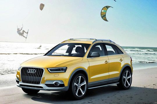 „Goldener Drache im Wind“: Der Audi Q3 Jinlong Yufeng ist als Verneigung vor dem chinesischen Kunden gedacht. Bei dieser Modell-Variante spielt Auto mit dem Thema „Kitesurfen“. (Foto: Audi)