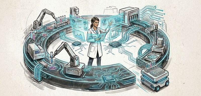 Abb.1: Digitalisierung schön und gut, doch der Mensch bleibt als „Human in the Loop“ unverzichtbar, um Arbeiten zu orchestrieren und Ergebnisse richtig zu interpretieren (Symbolbild).(Bild:  Gemini / KI-generiert)