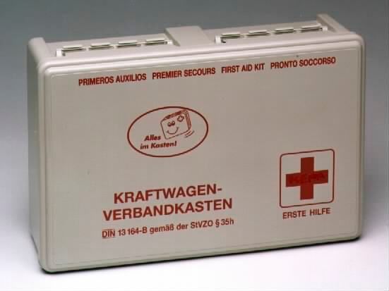 Genormt nach DIN 13164: der Kfz-Verbandkasten. (BVMed)
