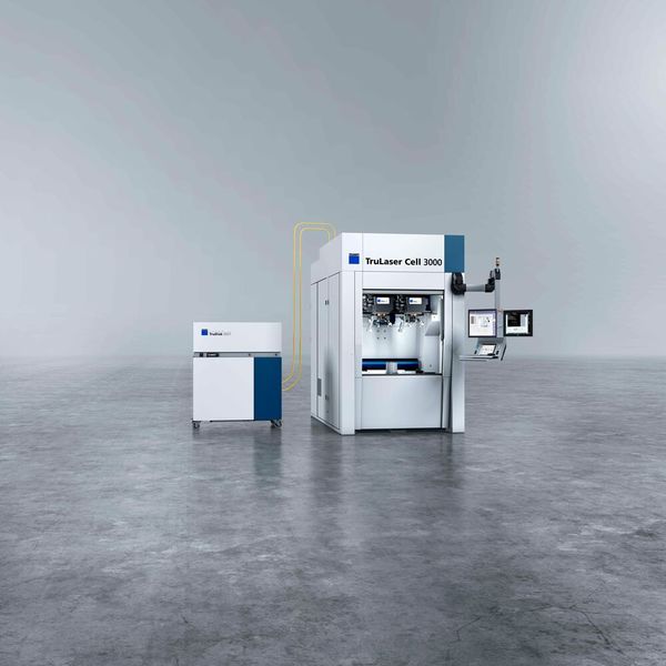 Highlight Nummer 1: Die Trumpf-Dual-Optik (Dual-PFO) macht die Fertigung von Elektromotoren produktiver, denn sie schweißt und misst dabei parallel die Bauteillage, was andere PFO-Systeme nicht können, betont Trumpf. (Bild: Trumpf)
