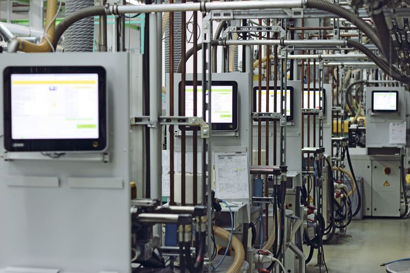Bild 2: Die IPC werden aufgrund des Vesa-100-Standards direkt an der Maschine montiert. (Bild: Phoenix Contact)