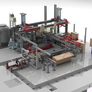 Simulation einer Mehrstationen-Schleudergussanlage.