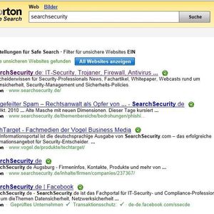 Eine typische Lösung, hier von Norton, die als Browser-Plugin für die Sicherheitsüberprüfung von Suchergebnissen sorgt.
