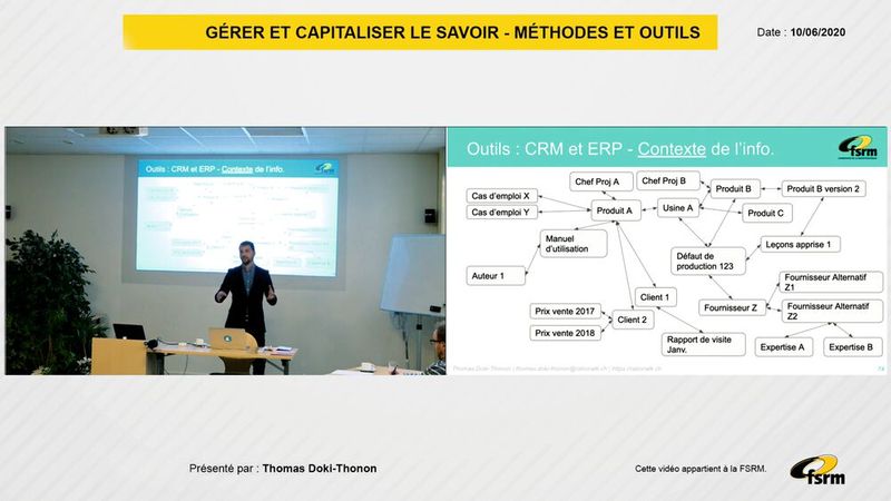 Exemple de cours enregistré live. (Source : FSRM)