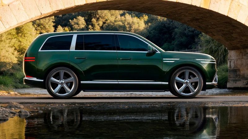 Das in der Top-Version knapp 3,5 Tonnen schwere Elektro-SUV hat reichlich Kraft. (Bild: Genesis)
