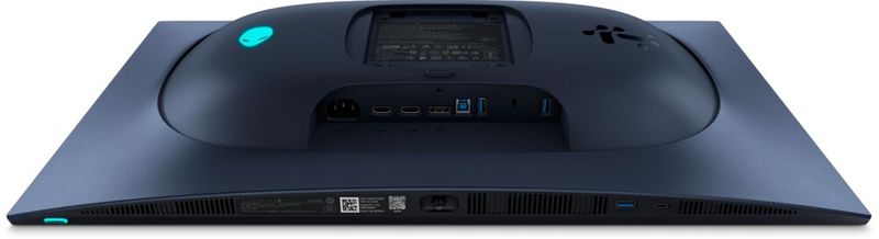 Der zweite HDMI-Anschluss am Alienware-Monitor ermöglicht die Verbindung zu einem Dolby-Atmos-Soundsystem mittels eARC (Enhanced Audio Return Channel). (Bild: Dell Technologies)