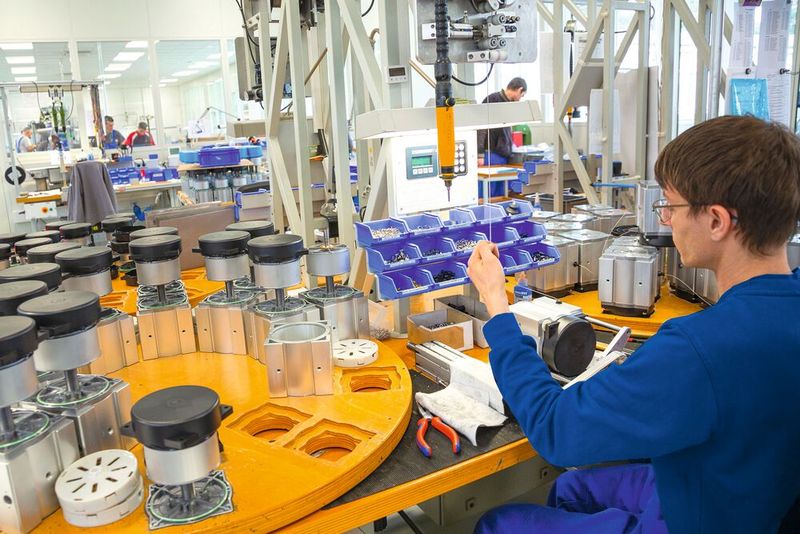 Die Seilzuggeber der Baureihe SL3000 Premium werden mit großer Sorgfalt in Handarbeit montiert, jedes Gerät wird darüber hinaus bei der Endabnahme einzeln geprüft. (Bild: FSG Fernsteuergeräte)