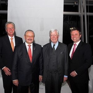 Jürgen Karpinski (2. v. li.) im Kreis der ZDK-Führungsriege: (v. li.) Ulrich Fromme, Robert Rademacher und Wilhelm Hülsdonk.