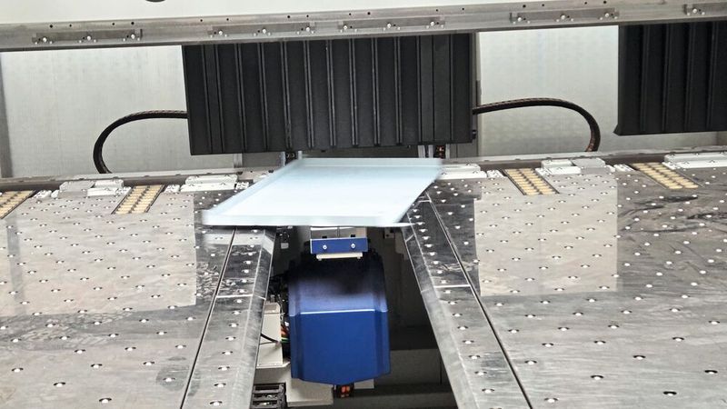 Der vollautomatische Drehteller rotiert das Blech passend für den nächsten Bug.  (Bild: FBH Fertigungsbetrieb für Betriebstechnik GmbH)