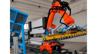 Die moderne Automatisierung verändert auch die Welt der Biegeprozesse. Um die passenden Systeme anbieten zu können, kooperieren jetzt die Spezialisten von LVD Company und REA Robotics. Hier die Details ... (Bild: LVD Company)