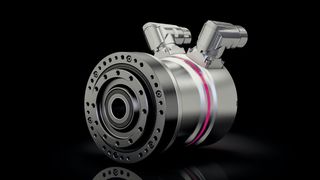 Die Servoantriebe der Baureihe BHA führen dynamischen Synchron-Servomotoren und spielfreien Getrieben mit Abtriebslager zusammen. (Harmonic Drive)