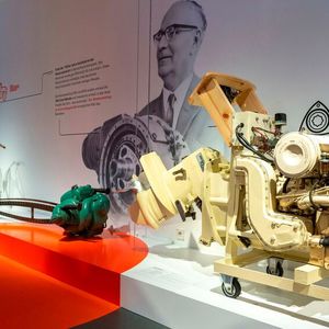 Seltenes Exemplar: Der 135 PS starke „Marine RO 135“ war das zweite Modell eines Kreiskolben-Bootsmotors von NSU. Beide blieben eine Randerscheinung im Bootssport.(Bild:  Audi AG)