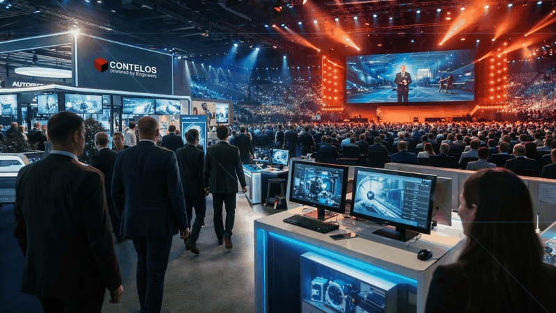 Contelos startet ins Konferenz- und Messejahr 2026 mit Digitalbau und eigener C³-CAD-Konferenz in Frankfurt.(Bild:  Contelos, KI-generiert)