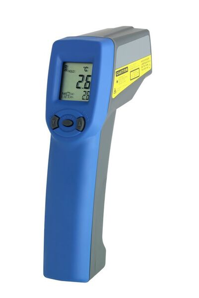 Das neue, tragbare Infrarotthermometer mit Punktlaser Scan-Temp 385 ermöglicht die berührungsfreie Messung von Oberflächentemperaturen.  (Bild: Dostmann electronic)