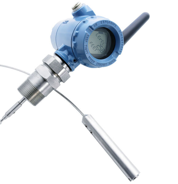 The Rosemount 3308 Guided Wave Radar Wireless Level Transmitter offers enhanced performance to support custody transfer applications and complies with the API 18.2 standard. (Emerson )