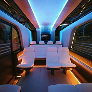 Bis zu 20 Personen haben im Robovan Platz. (Bild:  Tesla)