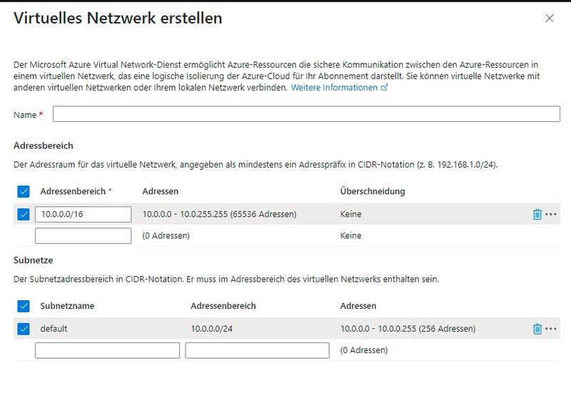 Virtuelle Netzwerke in Azure erstellen. (Bild: Joos - Microsoft)