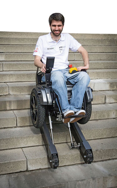 Der Rollstuhl ist ein Prototyp der ETH Zürich und bisher nicht auf dem Markt erhältlich. (Bild: Scalevo)