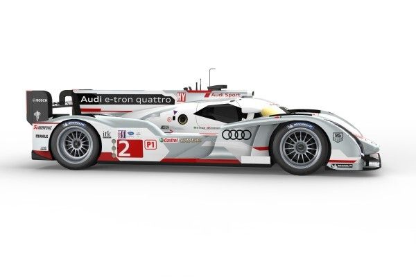 Der neue Audi R18 e-tron quattro: für die Rennsaison 2013 wurde der Rennbolide mit Hybridantrieb gründlich überarbeitet (Bild: Audi Motorsport)