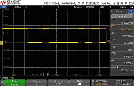 Bild 3: Messung eines einzelnen Impulses im Rechtecksignal.(Bild:  Keysight Technologies)