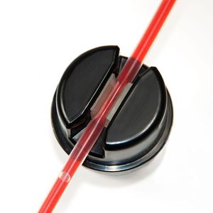 Der Luftblasen-Sensor mit eingelegtem Schlauch.