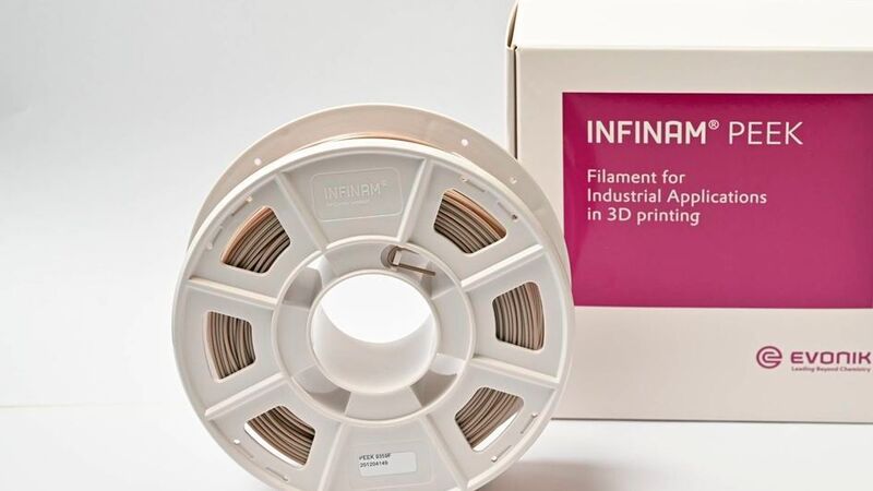 Infinam Peek 9359 F – The new plastic filament for industrial applications in 3D printing. (Evonik)