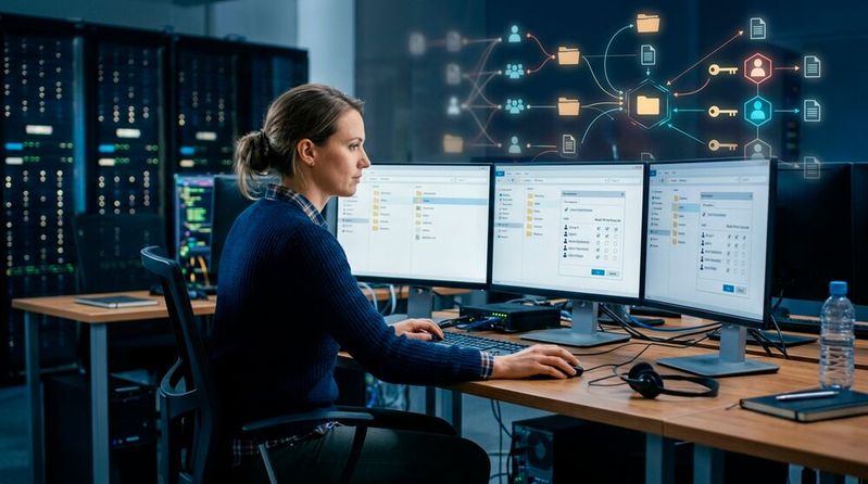 Zugriffsrechte unter Linux steuern den Datenfluss und sind für stabile, sichere Systeme entscheidend.(Bild:  Gemini / KI-generiert)