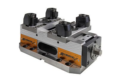 Der Centrogripp-Maschinenschraubstock: Allmatic-Jakobs neues Spannelement bietet hohe Genauigkeit und Langlebigkeit. Mittige Spannung, ideal für die Fünf-Seiten-Bearbeitung. (Archiv: Vogel Business Media)