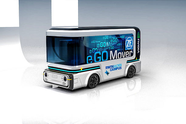 An einem weiteren Projekt arbeitet E-Go Mobile zusammen mit ZF: einem autonom fahrenden Lasten- und Personentransporter. (E-Go Mobile)