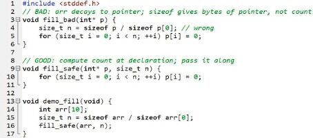 Bild 8. sizeof eines Pointers liefert nicht die Array-Länge(Bild:  IAR Systems)