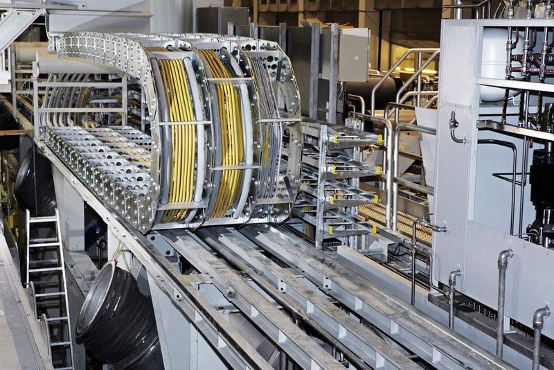 4 Ansichten: 4-Band-Kette Typ S 3200 aus Stahl mit Lochstegen. (Archiv: Vogel Business Media)