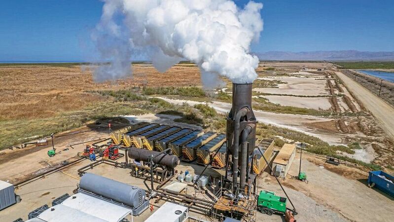 Ein Testgelände der Controlled Thermal Resources in der kalifornischen Wüste.