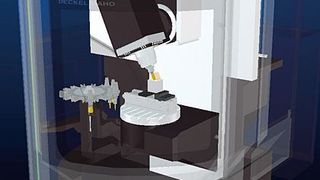 Bild 1: Zentraler Nutzen der DMG-Virtual-Machine ist die Sicherstellung fehlerfreier Bearbeitungsabläufe, indem sich über ein virtuelles 1:1-Abbild der Maschine die NC-Programme bereits im Vorfeld überprüfen lassen. Bild: DMG (Archiv: Vogel Business Media)