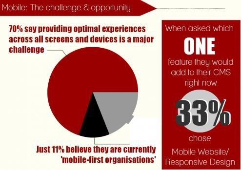 Der Bereich Mobile ist für Unternehmen Chance und Herausforderung zugleich. Nur 11 Prozent von ihnen geben an, mobil derzeit gut aufgestellt zu sein. (Bildquelle: Adobe/Econsultancy)
