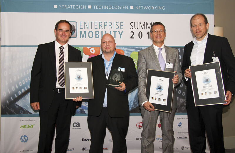 Mit dem Innovation Award wurde dieses Jahr AirWatch für die Lösung »AirWatch® by VMware® Enterprise Mobility Management« ausgezeichnet. Den zweiten Platz teilen sich die Deutsche Telekom AG sowie die Trend Micro GmbH. ()