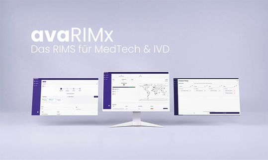 Mit „avaRIMx“ adressiert Avasis die steigende regulatorische Komplexität in der Medizintechnik und bietet Unternehmen eine digitale Lösung, um das Zulassungsmanagement effizient, nachvollziehbar und zukunftssicher zu gestalten.(Bild:  Avasis)