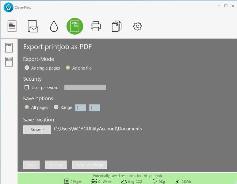 Ausdrucke lassen sich auch als PDF oder als Grafik mit CleverPrint speichern. (Bild: Joos (Screenshot))