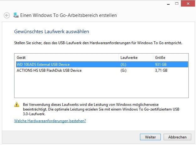 Arbeiten Unternehmen mit Windows To Go, also der transportablen Variante von Windows 8.1, lassen sich diese Datenträger ebenfalls im Assistenten mit BitLocker verschlüsseln. (Bild: Joos)