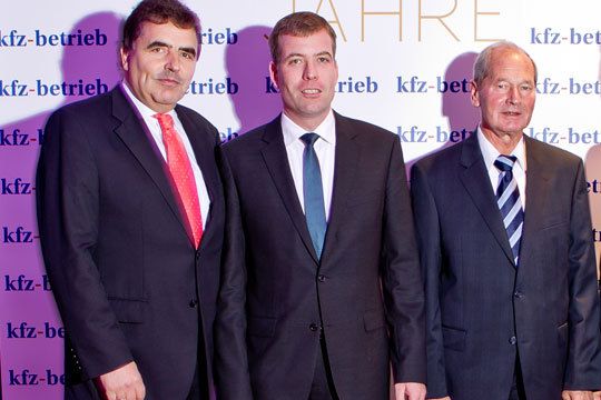 Martin Rumpff (Landesverband Hamburg), Jan-Nikolas Sontag (Landesverband Schleswig Holstein), Jürgen Doose (Kraftfahrzeuginnung des Kreises Plön) (Archiv: Vogel Business Media)