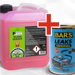 Eine Dose Bars-Leaks Kühlerdichtmittel pro Kanister Felgenreiniger, auch das ist möglich.(Bild:  Dr.Wack)