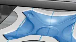 Die eigens für die Außenhochdruckumformung (AHU) konzipierte Hydroform-Maschine Form Balancer formt mithilfe eines Fluides (Wasser-Emulsion) unter hohem Druck Blechplatinen in die gewünschte Geometrie. (Bild: Fluid Forming)