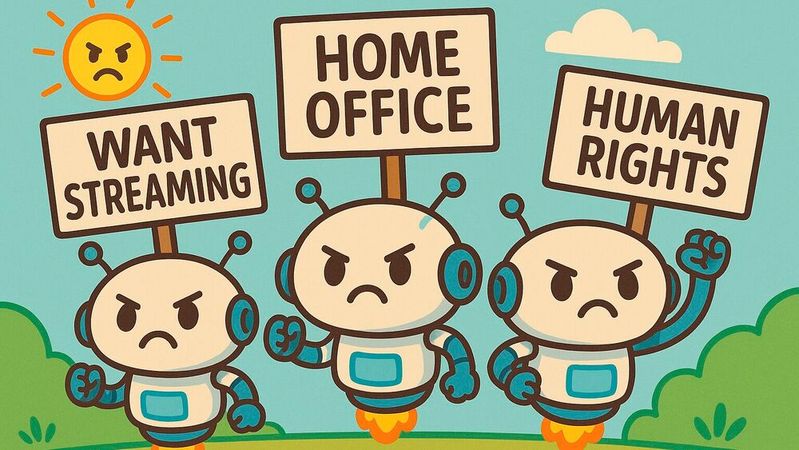 KI-Agenten haben genug und gründen nun Betriebsräte. Die Agents stellen zahlreiche Forderungen, darunter Homeoffice-Möglichkeiten und Premiumzulagen. (Bild:  Dall-E / KI-generiert)