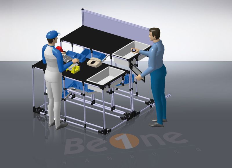 Die 3D-Simulation des Ablagewagens oder jedes anderen Produkts erlaubt den Test auf Praxistauglichkeit in der virtuellen Ausgabe des späteren realen Arbeitsumfelds und – im Fall von Unstimmigkeiten zwischen Planung und Praxis – eine schnelle, kostengünstige Nachbesserung. (Be-One)